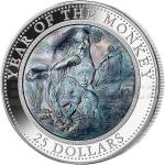 Cookovy ostrovy 2016 - Cook Islands 25 $ Rok opice - Year of the Monkey s Perlet - proof