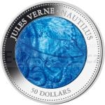 Schmucksteine und Kristalle 2014 - Cookinseln 50 $ - Jules Verne-Nautilus (Kapitn Nemo) - proof