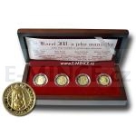 Czech Medals Gold Medal Set Charles IV and his Wives (Au 999,9) - Proof