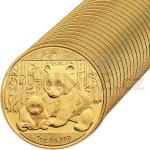 1982 - 2012 China 31 x 500 Y - China Gold Panda 1 oz Satz
