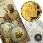 Czech Gold Coins 2013 - 10000 CZK and 2 EUR Coin Set : Constantine and Methodius - Proof