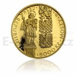 Tschechische Goldmnzen 2011 - 5000 Kronen Gotische Brcke in Pisek - PP