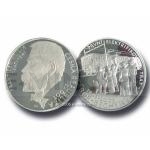 Czech Silver Coins 2003 - 200 CZK First electrified railway from Tabor to Bechyne - Proof