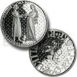 esk stbrn mince 2010 - 200 K Satek Jana Lucemburskho s Elikou Pemyslovnou a nstup na trn - proof