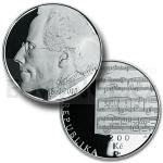Czech Silver Coins 2010 - 200 CZK Gustav Mahler - Proof