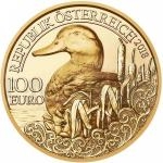 World Coins 2018 - Austria 100  The Mallard / Die Stockente - Proof