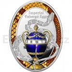 Kaiserliche Faberg-Eier 2018 - Niue 1 NZD Blue Serpent Clock Egg - PP