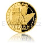 2017 - Niue 10 NZD Zlat tvrtuncov mince Reformy Marie Terezie - hospodsk - proof