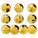 esk zlat mince 2016 - 2020 Sada 10 minc Hrady esk Republiky - proof
