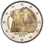 2 and 5 Euro Coins 2017 - Slovensko 2  550th Anniversary of the Opening of Universitas Istropolitana - UNC