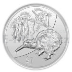 Tiere und Pflanzen 2012 - Neuseeland 1 $ Kiwi Silbermuenze - PL