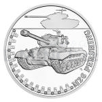 Militarien 2024 - Niue 1 NZD Silver Coin Armored Vehicles - M26 Pershing - Proof