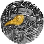 For Her 2019 - Niue 5 $ Mask of Plague Doctor - Antique finish