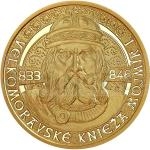 Slovensk zlat mince 2019 - Slovensko 100  Velkomoravsk kne Mojmr I. - proof