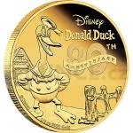 2014 - Niue 25 $ - Disney Goldmnze - 80. Geburtstag von Donald Duck - PP