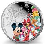 Weltmnzen 2015 - Niue 1 $ Disney Seasons Greetings - Weihnachtsgruss - PP