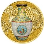 2016 - Niue 100 $ Qing Dynasty Vase / nsk porcelnov vza dynastie ching - proof