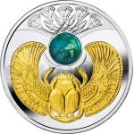 World Coins 2017 - Niue 1 $ Turquoise Scarabaeus - Proof