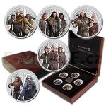 2013 - Neuseeland 5 $ - Silbermnzensatz Der Hobbit: Smaugs Einde - PP