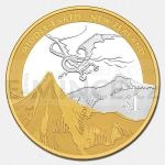 Weltmnzen 2013 - Neuseeland 1 $ - Der Hobbit: Smaugs Einde Silbermnze - PP