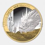 2014 - New Zealand 1 $ The Hobbit: Bilbo and Smaug Silver Proof Coin