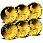 World Coins 2017 - Germany 5 x 20  Heimische Vgel - Pirol / Oriole Set - BU