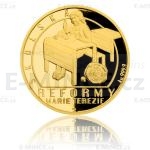 esko a Slovensko 2017 - Niue 10 NZD Zlat tvrtuncov mince Reformy Marie Terezie - kolsk - proof