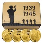 Czech & Slovak 2017 - Niue 20 NZD Set of Four Gold Coins War Year 1942 - Proof