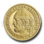 Slovensk zlat mince 2014 - Slovensko 100  Velkomoravsk panovnk Rastislav - proof