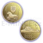 Slovensk zlat mince 1998 - Slovensko 5000 Sk - UNESCO - Spisk hrad - proof
