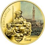 Weltmnzen 2016 - Niue 50 $ Venedig: Markusturm (Campanile di San Marco) Gold - PP