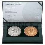 Tschechische Medailen Heilige Georg - Satz von 2 Medaillen - Vladimr Oppl