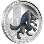World Coins 2013 - Tuvalu 1 $ - Mythical Creatures - Werewolf - Proof