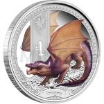 Fairy Tales and Cartoons 2014 - Tuvalu 1 $ - Mythical Creatures: Dragon - proof