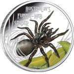 Animals and Plants 2012 - Tuvalu 1 $ Funnel Web Spider - Proof