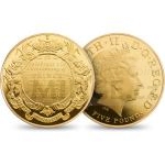 UK Royal Family 2013 - Grobritannien 5 GBP - Taufe Prinz George 2013 Gold - PP