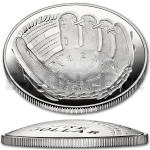 2014 - USA 1 $ - National Baseball Hall of Fame Proof Silber Dollar
