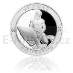 Themen Silver Medal Sign of Zodiac - Aquarius - Proof