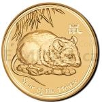Gold 1 oz (Unze) 2008 - Australien 100 AUD Lunar Series II Year of the Mouse 1 oz Au 999,9 (Jahr der Maus)
