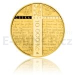 Tschechische Goldmnzen 2015 - 10000 Kronen Jan Hus - PP