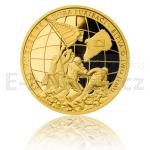 End of WWII 2015 - Niue 5 $ - The Battle of Iwo Jima Gold Coin - Proof