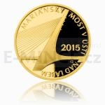 Tschechische Goldmnzen 2015 - 5000 Kronen Marianische Brcke in Usti nad Labem/Aussig - PP