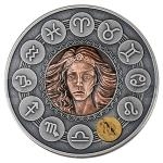 For Her 2019 - Niue 1 $ Zodiac Signs - Virgo - Antique Finish