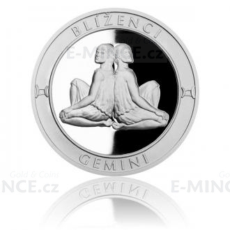 Silver Medal Sign of Zodiac - Gemini - Proof
Click to view the picture detail.