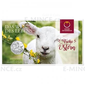 2017 - Austria 5  Silver Coin Easter Lamb / Osterlamm - BU
Click to view the picture detail.
