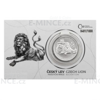 2019 - Niue 2 NZD Silver 1 oz Bullion Coin Czech Lion Number 0031 - BU
Click to view the picture detail.