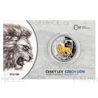 2020 - Niue 2 NZD Silver 1 oz Coin Czech Lion Partially Gilded - Numbered Proof - no. 0701
Click to view the picture detail.