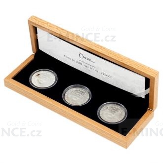 Set of Three Bullion Coins Czech Lion 2022 Ag/ Pt/ Pd ANNIVERSARY - Proof
Click to view the picture detail.