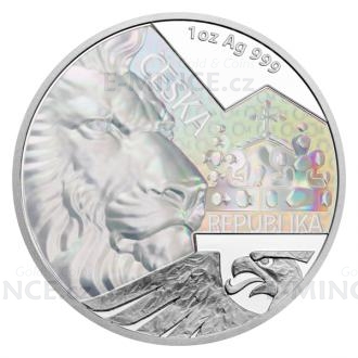 2023 - Niue 2 NZD Silver 1 oz Bullion Coin Czech Lion with Hologram - Proof
Click to view the picture detail.