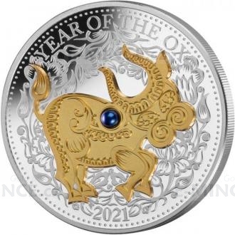 2021 - Fiji 10 $ Year of the Ox Lunar Pearl Series - Proof
Click to view the picture detail.